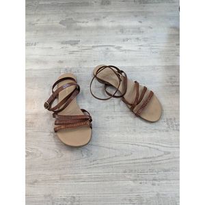 Mercanti Florentini Strappy Sandals women's size 41 (11) brown leather